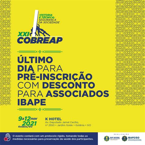 IBAPE Nacional ÚLTIMO dia para a pré inscrição para ASSOCIADO