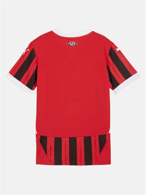 Puma Ac Milan Jr Home Jersey Replica 2024 2025 Club And National