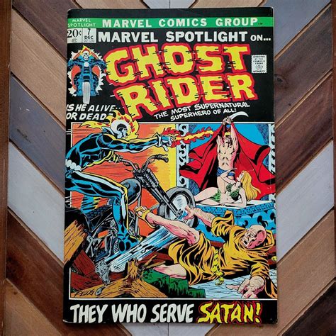 Marvel Spotlight S On 7 Fn 1972 3rd App Ghost Rider Mike Ploog Cover Comic Books