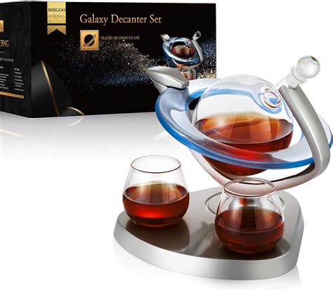 Galaxy Carafe Whisky Avec Verres D Canteur Galaxy En Forme De