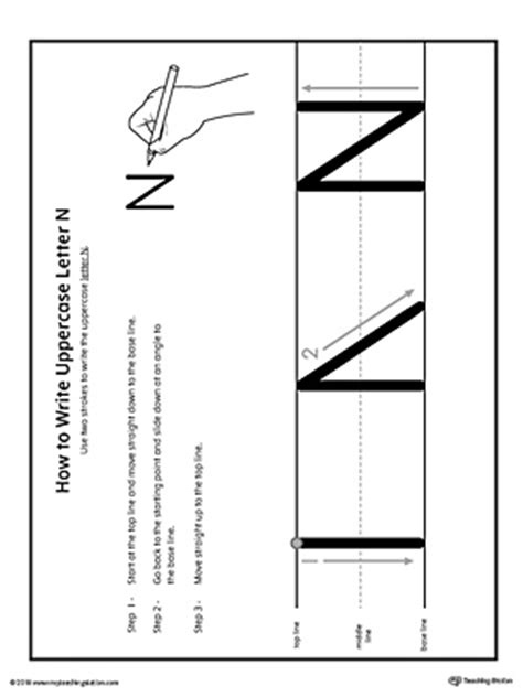 How To Write Uppercase Letter N Printable Poster MyTeachingStation