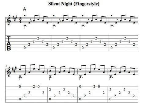 Silent Night Fingerstyle Guitar Arrangement Fingerstyle Guitar