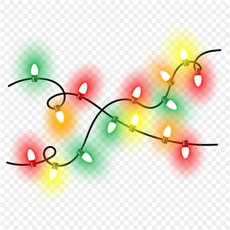 Red Christmas Lights Clipart PNG Images Red Green Yellow Orange Light