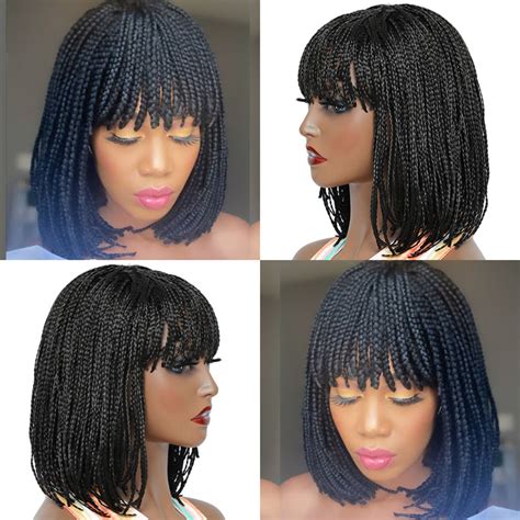 Braided Wigs Short Bob Wigs Braiding Hair Wigs For Black Women