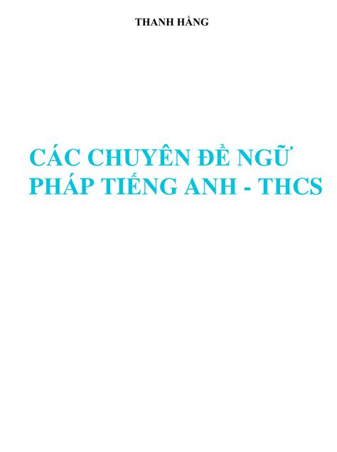 SOLUTION C C Chuy N Ng Ph P Ti Ng Anh Bai Tap Thcs Studypool