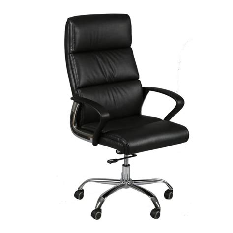 Fauteuil De Bureau Simili Cuir Noir Axel Leroy Merlin