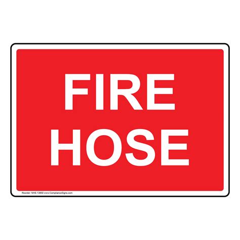 Fire Hose Sign Nhe 7190ceiling Fire Safety Equipment