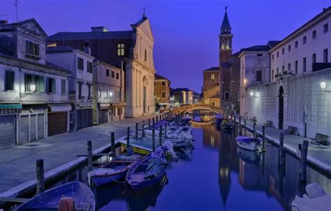 Wallpaper Bridge Tower Home Italy Venice Channel Chioggia For