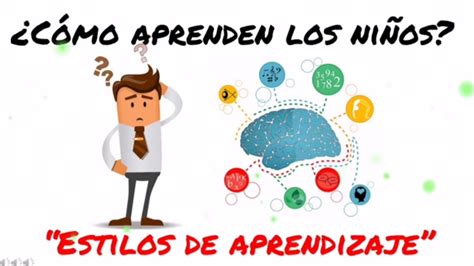 Estilos de aprendizaje Cómo aprenden los niños YouTube