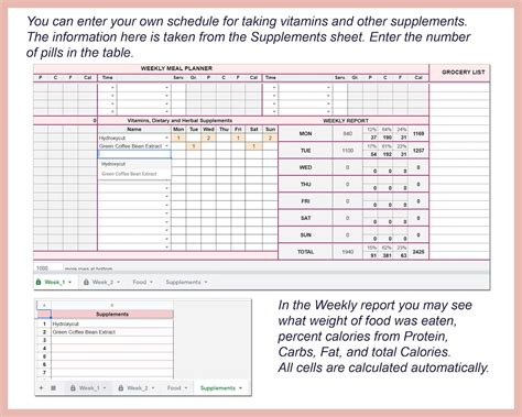 Macro Meal Planner Template