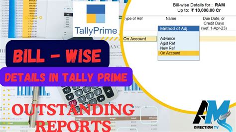 Bill Wise Details In Tally Prime Maintain Bill By Bill Details Method