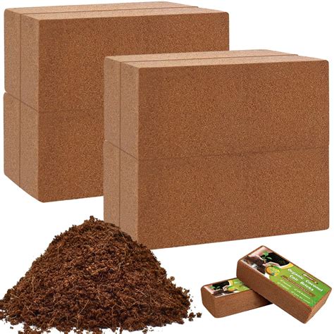 ZeeDix 8 Pcs Premium EC36 Coco Coir Compressed Coconut Coir 100