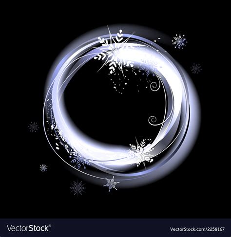 Round snow banner Royalty Free Vector Image - VectorStock