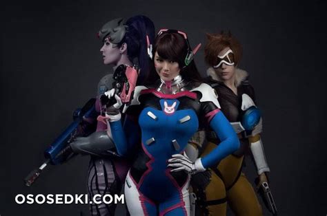 Overwatch Girls Group Cosplay D Va Mei Tracer Widowmaker Nude