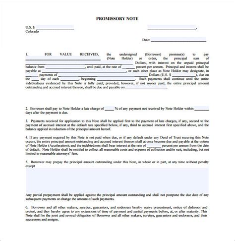 35 Promissory Note Templates Doc Pdf