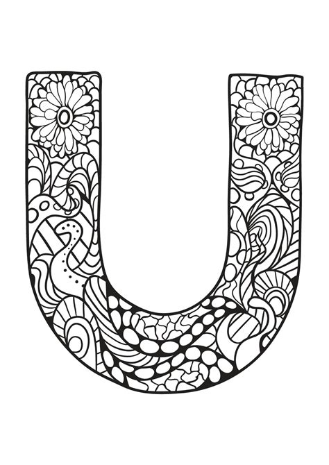 Alphabet To Print For Free U Alphabet Coloring Pages For Kids