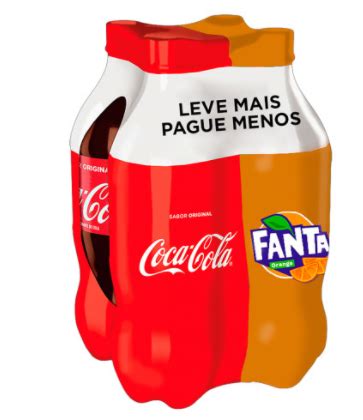 KIT 2 REFRIGERANTES COCA COLA ORIGINAL 2 FANTA LARANJA 2L CADA LEVE