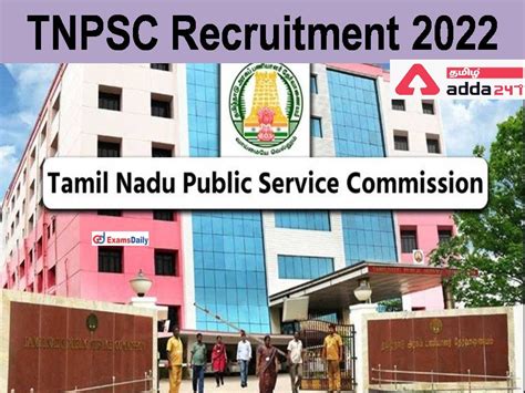 TNPSC Recruitment 2022 Last Date To Apply For Assistant Director Post