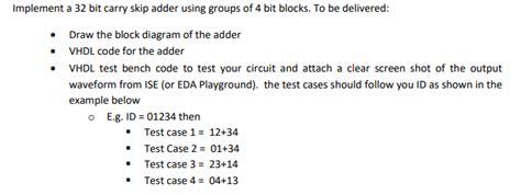 Solved Implement A 32 Bit Carry Skip Adder Using Groups Of 4