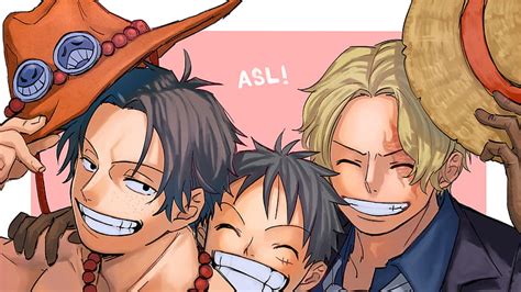 Monkey D Luffy One Piece Two Years Later Portgas D Ace Sabo One Piece