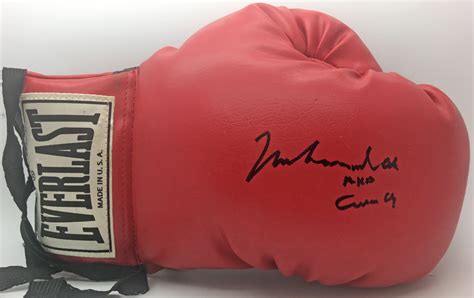 Lot Detail Muhammad Ali Signed Red Everlast Boxing Glove W Cassius