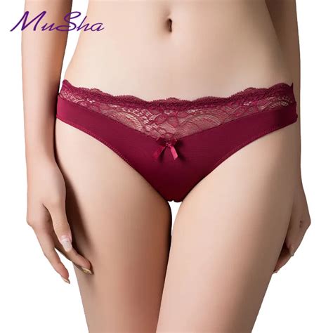 Women Sexy Lace Panties Womens Low Waist Cotton Briefs Underwear G