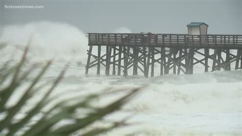 As Hurricane Dorian Lashes The First Coast Waves Pummel The Top Of The