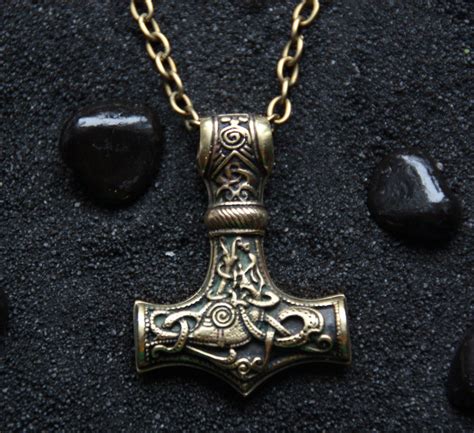 Thor S Hammer Mj Lnir Mjolnir Viking Pendant Thors Etsy Norse