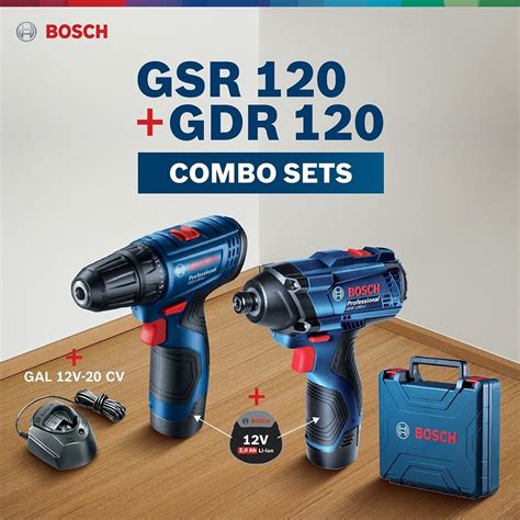 Bosch GSR GDR 12V Li Ion Cordless Drill Impact Driver Combo