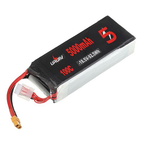 Uruav 18 5v 5000mah 100c 5s Lipo Battery Xt60 Plug For Rc Racing Drone