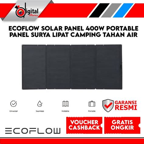 Jual EcoFLow Solar Panel 400W Portable Panel Surya Lipat Camping Tahan