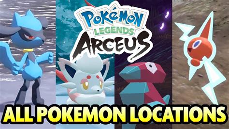 EVERY POKEMON LOCATION In POKEMON LEGENDS ARCEUS All Rare Pokemon