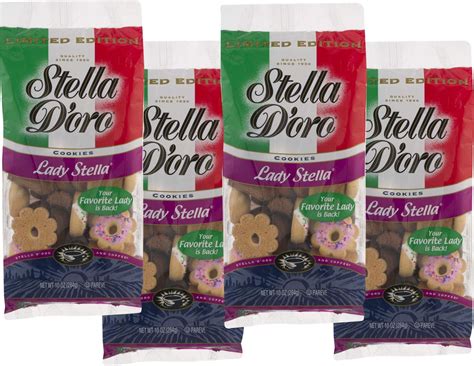 Stella Doro Lady Stella Authentic Italian Made Cookies Variety Pack 4 X 10 Oz Bags