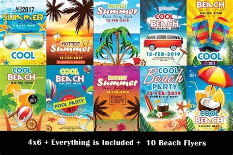 Summer Beach Party Flyer Templates Free And Premium Psd Vector