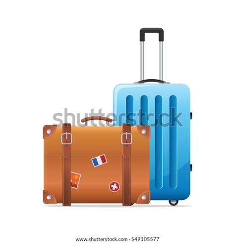 Two Luggage Travel Bags Isolated On Stock Vector Royalty Free 549105577