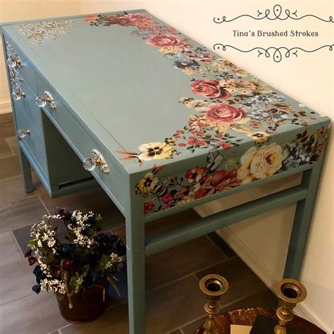 Hand Painted Desk Painted Furniture Desk Painted Desk Painted Furniture