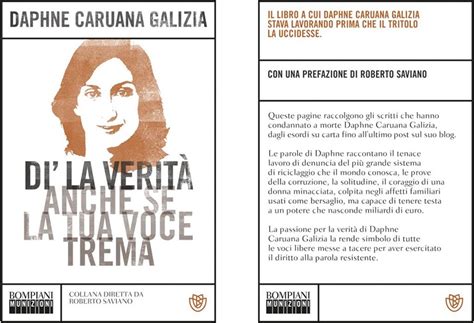 Saviano Presenta A Roma Il Libro Di Daphne Caruana Galizia Dire It