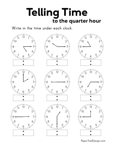 Exercises Telling Time Worksheets Worksheets Printable Free