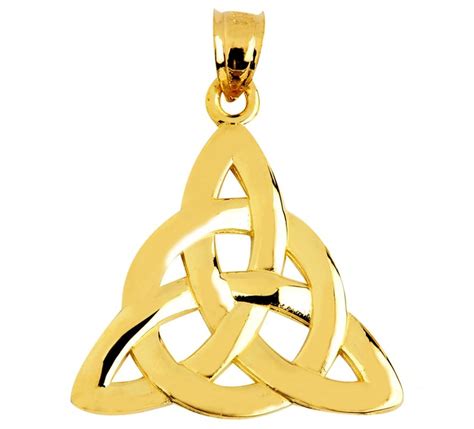 Amazon Fine 10k Yellow Gold Celtic Trinity Knot Charm Pendant Jewelry