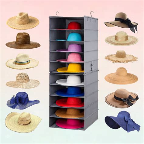 Popperlip Large Hat Storage For Closet Hanging Hats Organizer For Wide