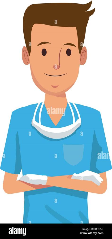 Dentista Aislado De Dibujos Animados Imagen Vector De Stock Alamy