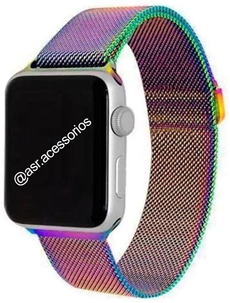 Pulseira Apple Watch Iwo Pro Mm A O Milanese Magn Tica Im