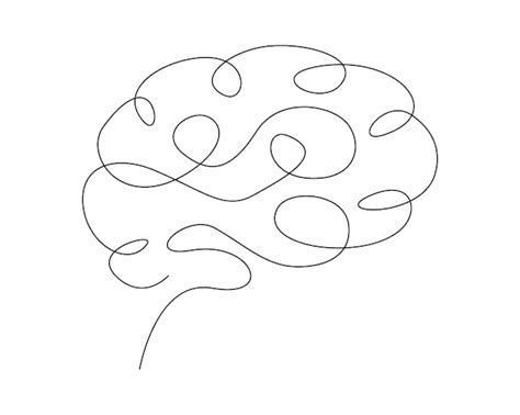 Premium Vector Continuous One Line Drawing Of Human Brain Brain Line Art Vector Illustration