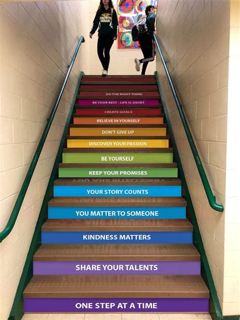 Motivational Stair Decals For School Staircase Quotes Decals Growth