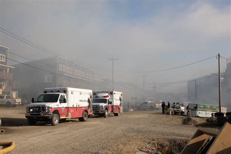 Firefighters Remain On Scene Thursday Night After Fire At Iqaluit Multi