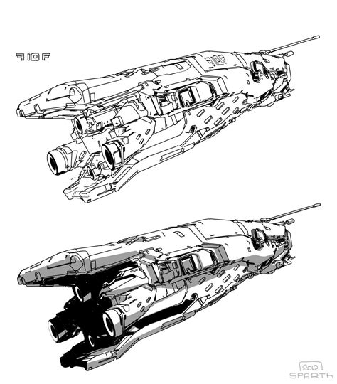 Sparth — Designcuts Sketch Derived Of The Painted Spaceship Art