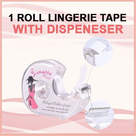 Roll Fashion Lingerie Tape With Dispenser Clothing And Body Transparent Double Adhesive Tape