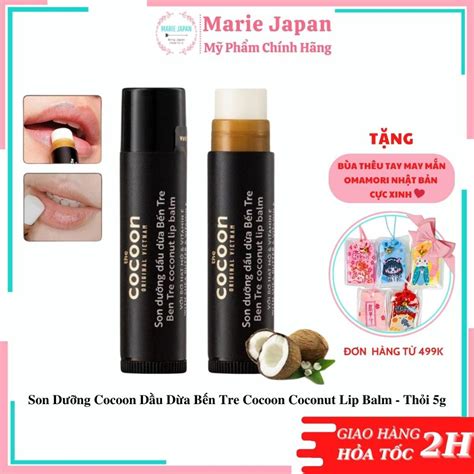 Son Dưỡng Cocoon Dầu Dừa Bến Tre Cocoon Coconut Lip Balm Thỏi 5g