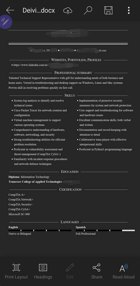 It Help Desk Could You Please Rategive Advice On My Resume Rresumeexperts