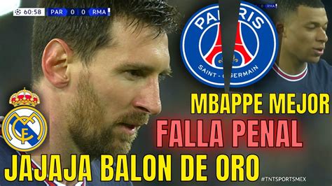 MESSI FALLA PENAL IMPORTANTE Y GOL DE MBAPPE CONTRA EL REAL MADRID 1 0